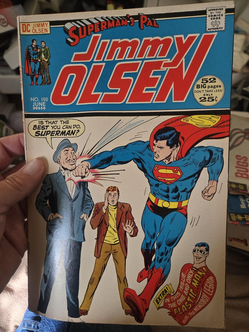 DC Superman Comic Cover - Blue, Red, Yellow